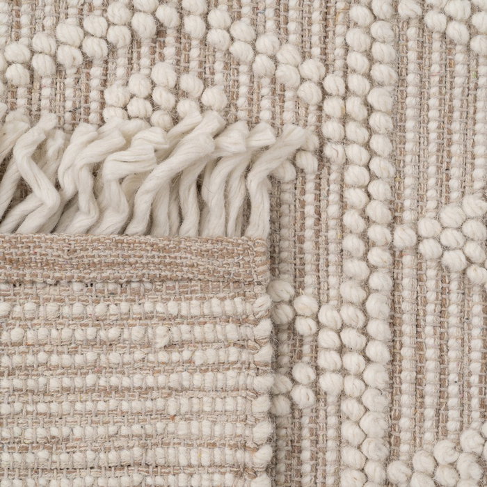 Alfombra Crema Tejido Decoración 160 X 230 cm