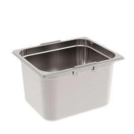 RIEBER GN 1/2 Cubeta Gastronorm de Acero Inoxidable con Asas, Capacidad 10.9 Litros, Almacenaje y Transporte de Alimentos