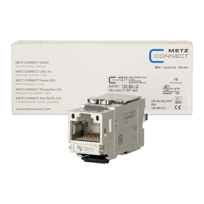 METZ CONNECT 130B21-Z C6Amodul K 180 Jack Keystone (VPE 12) Plata