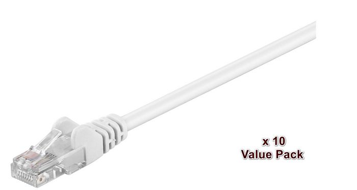 MicroConnect Cable de Red CAT5e U/UTP 0,5m Blanco (Pack de 10 unidades) MicroConnect Cable de Red CAT5e U/UTP 0,5m Blanco (Pack de 10 unidades)