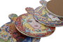 DKD Home Decor Salvamanteles de Dolomita y Corcho Sicilia 2024, Surtido de 4 Unidades