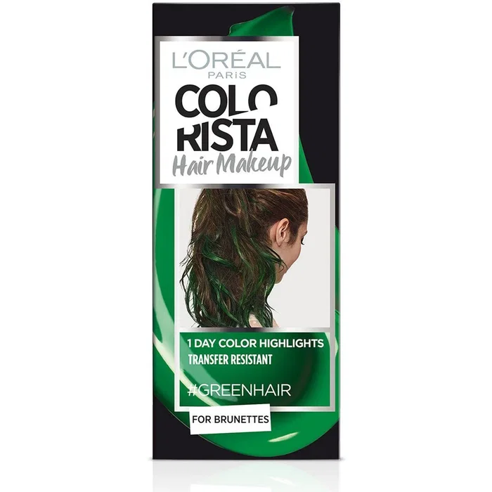 L'Oreal Paris Colorista Hair Makeup #GREENHAIR