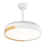 Ventilador de Techo LED Blanco/Haya Función Verano-Invierno 45W 4400LM CCT DC Ultra Silencioso con Mando a Distancia y Aspas Retráctiles