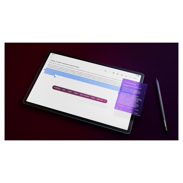 Lenovo Tab YOGA Plus Tablet PC 16 GB RAM 256 GB Almacenamiento con Lápiz Stylus Color Verde Azulado