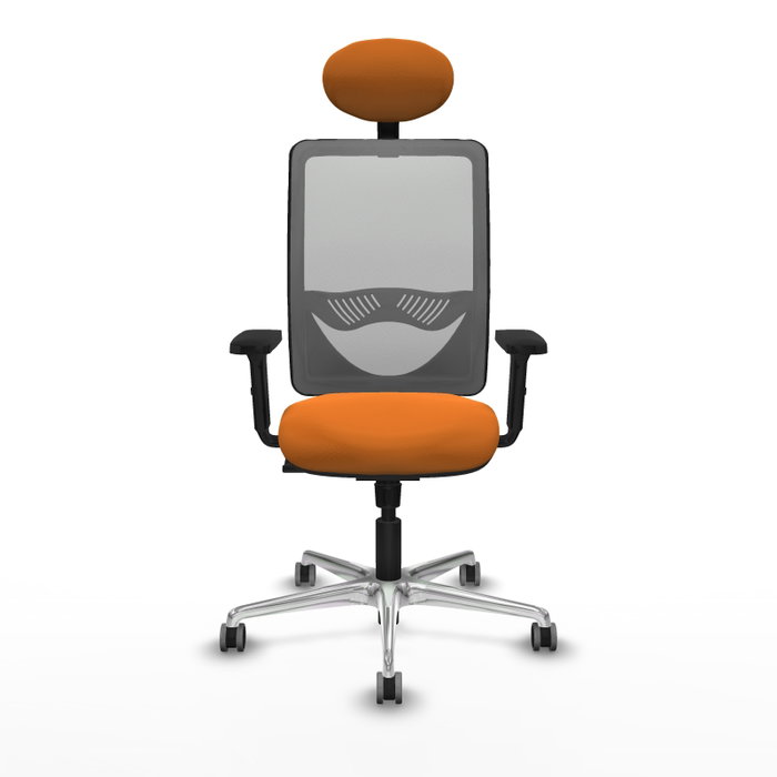 PIQUERAS Y CRESPO Silla de oficina Zulema Naranja y Gris con Mecanismo Sincro PIQUERAS Y CRESPO Silla de oficina Zulema Naranja y Gris con Mecanismo Sincro