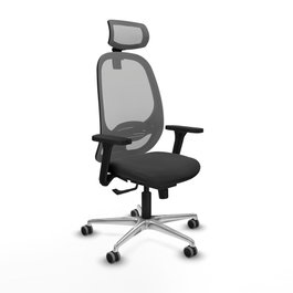 PIQUERAS Y CRESPO Silla de oficina Cilanco con mecanismo Sincro, Gris