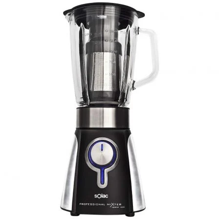 BATIDORA DE VASO SOLAC PROFESSIONAL MIXTER - 1000W - JARRA CRISTAL 1.5L - BASE CON EMBELLECEDOR ACERO INOXIDABLE - 5 VELOCIDADES + TURBO BATIDORA DE VASO SOLAC PROFESSIONAL MIXTER - 1000W - JARRA CRISTAL 1.5L - BASE CON EMBELLECEDOR ACERO INOXIDABLE - 5 VELOCIDADES + TURBO