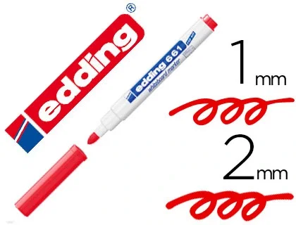 Edding Marcador para Pizarra Blanca 661 Rojo (Set de 10)