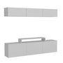 Hanah Home Mueble de TV Blanco Moderno Escandinavo con Estante de Pared, 180 cm Ancho