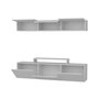 Hanah Home Mueble de TV Blanco Moderno Escandinavo con Estante de Pared, 180 cm Ancho