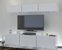 Hanah Home Mueble de TV Blanco Moderno Escandinavo con Estante de Pared, 180 cm Ancho
