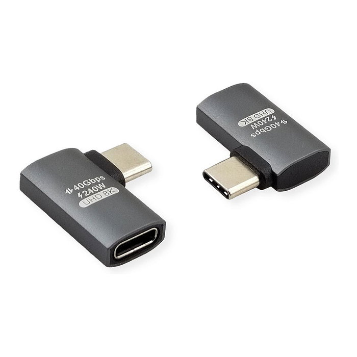 ROLINE Adaptador USB4 Gen 3x2 USB Type C a USB Type C, Plata