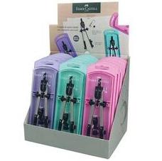 Faber Castell Compás Articulado De Ajuste Rápido Y Adaptador Universal 17Mcm C-Recambio Pastel Colores Surtidos