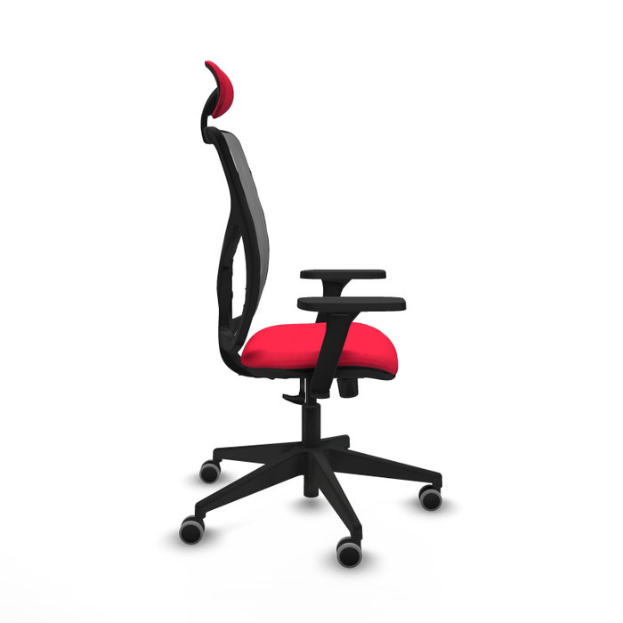 PIQUERAS Y CRESPO Silla de oficina Motilla Rojo y Gris con Mecanismo Sincro y Brazos 3D PIQUERAS Y CRESPO Silla de oficina Motilla Rojo y Gris con Mecanismo Sincro y Brazos 3D