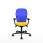 PIQUERAS Y CRESPO Silla de oficina Jorquera Sincro Amarillo y Azul