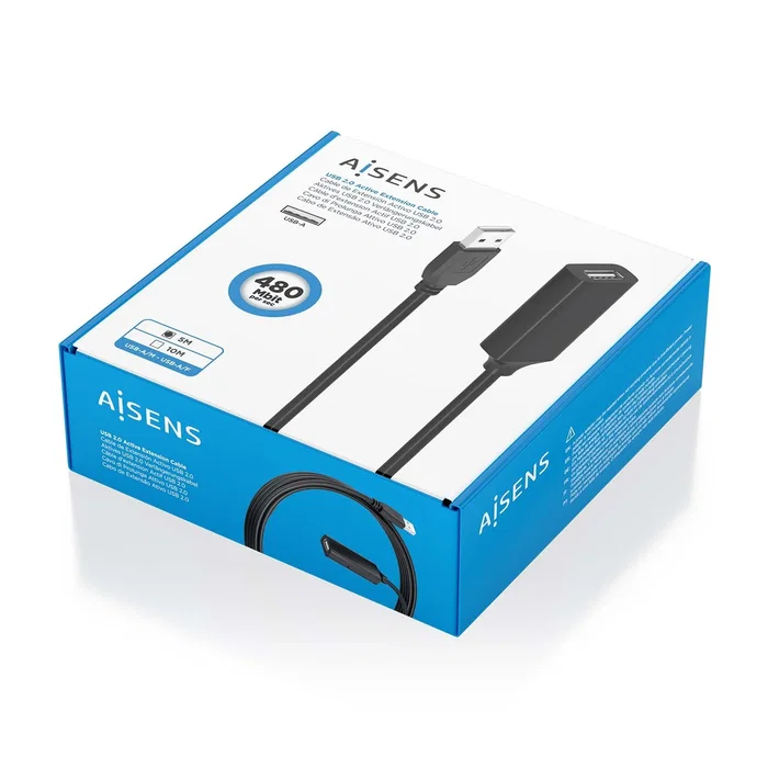 Aisens Cable USB 2.0 Prolongador con Amplificador 5m Negro A101-0914 Aisens Cable USB 2.0 Prolongador con Amplificador 5m Negro A101-0914