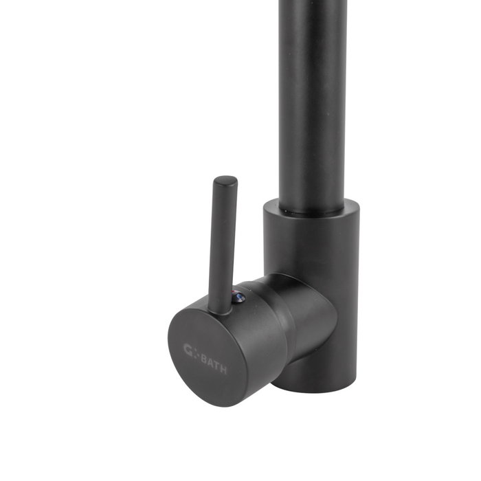 Grifo de cocina Monomando Negro con Caño Alto