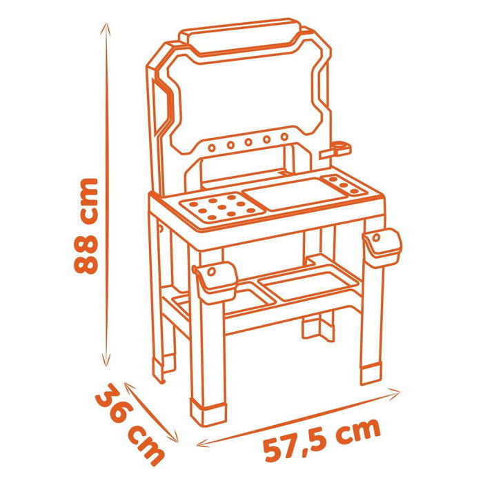 Smoby Banco de Herramientas Black&Decker Bricolo con 25 accesorios