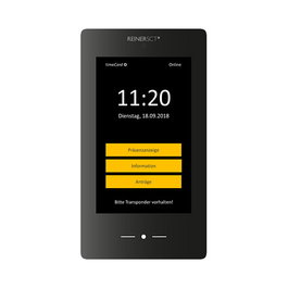 REINER SCT timeCard Terminal 3 - Terminal de Reloj Fichaje, Negro, Dimensiones: 180 x 320 x 60 mm