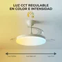Marele Ventilador de Techo con Luz LED, Función Verano/Invierno, 48W, 3 Aspas, 5040 Lúmenes, 3500K/4000K/6500K, Control Remoto, Temporizador, Motor DC