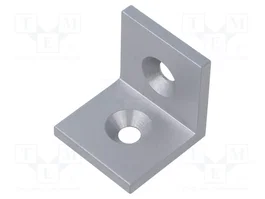 FATH Ángulo de acero para perfiles 40x40x40mm con orificios de 8,4mm