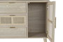 DKD Home Decor Vitrina Scandi Natural 196 x 120 cm Madera Paulownia y MDF con 3 Cajones y 4 Puertas