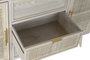 DKD Home Decor Vitrina Scandi Natural 196 x 120 cm Madera Paulownia y MDF con 3 Cajones y 4 Puertas