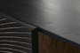DKD Home Decor Mueble TV Mango y Metal Mandala Negro y Dorado