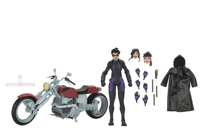 Tortugas Ninja (The Last Ronin The Lost Years) Figura Casey Marie with Last Ronin Motorcycle 18 cm