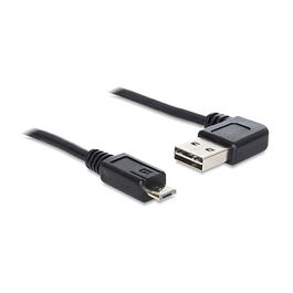 DeLOCK Cable USB 83383 USB 2.0 A a Micro-USB B Macho, 2 Metros, Negro, 1 Pieza