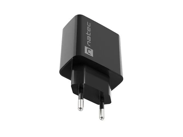 Natec Ribera Cargador USB-A 18W Negro con Quick Charge 3.0