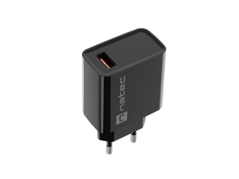 NATEC Cargador Ribera USB-A 18W Negro Carga Rápida
