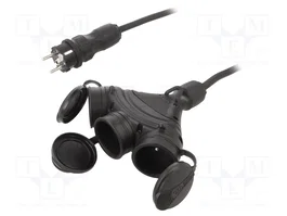 KEL Prolongador de alimentación H05RR-F 3G2,5mm2 10m negro