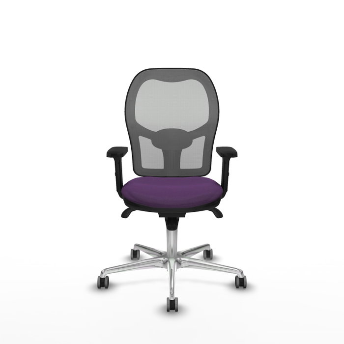 PIQUERAS Y CRESPO Silla de oficina Jorquera con mecanismo Sincro, Tela Morada y Malla Gris PIQUERAS Y CRESPO Silla de oficina Jorquera con mecanismo Sincro, Tela Morada y Malla Gris