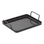 Vaello Bandeja para Horno y Fuegos de Llama de Acero Esmaltado 17 x 21 x 1,5 cm Negra con Puntos Blancos