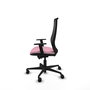 PIQUERAS Y CRESPO Silla de oficina Mardos con mecanismo Sincro/Traslack, Rosa y Negro
