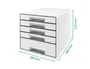 Cajón Archivador Leitz WOW CUBE Blanco