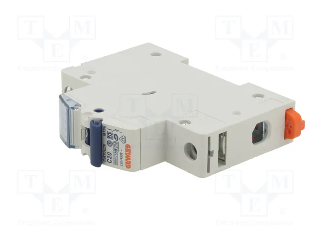 GEWISS Interruptor magnetotérmico MT 60 20A 1 polo 6kA GEWISS Interruptor magnetotérmico MT 60 20A 1 polo 6kA
