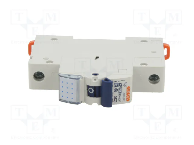 GEWISS Interruptor magnetotérmico MT 60 20A 1 polo 6kA GEWISS Interruptor magnetotérmico MT 60 20A 1 polo 6kA