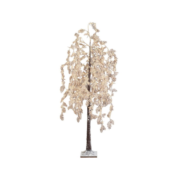 Lumineo Árbol Sauce Nevado Microled Blanco Cálido Ø80x210cm