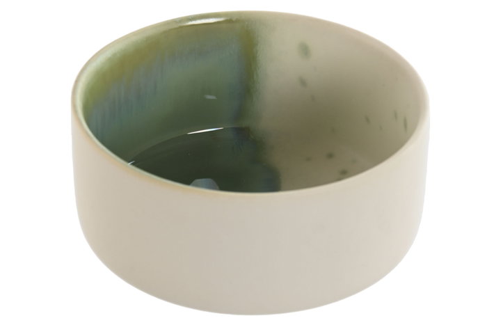 DKD Home Decor Bol de Porcelana Jade 24 Verde y Blanco