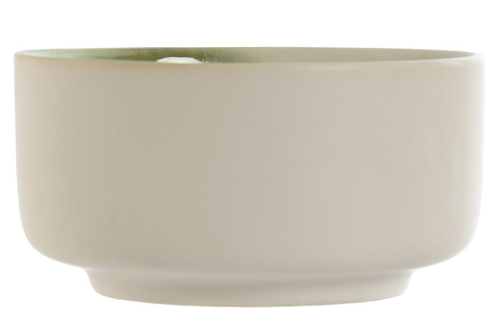 DKD Home Decor Bol de Porcelana Jade 24 Verde y Blanco