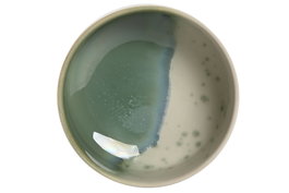 DKD Home Decor Bol de Porcelana Jade 24 Verde y Blanco