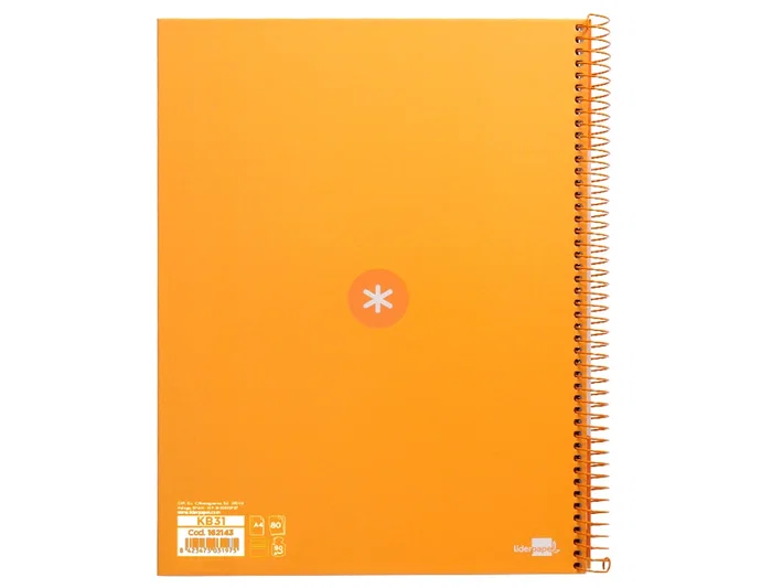 Antartik Cuaderno Espiral A4 Micro Tapa Forrada 80 Hojas 90gr Horizontal Mostaza