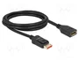 DeLOCK Cable de extensión DisplayPort 8K 60 Hz 2 m 87071 black