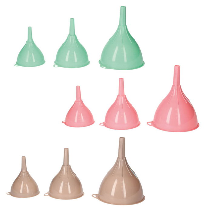 Vassary Set de 3 embudos de plástico Retráctil de 6u Vassary Set de 3 embudos de plástico Retráctil de 6u