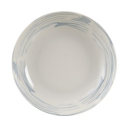 Plato Hondo Azul-Blanco Porcelana 21 X 21 X 5 cm (Set de 6)