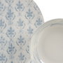 Plato Hondo Azul-Blanco Porcelana 21 X 21 X 5 cm (Set de 6)
