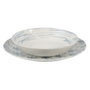 Plato Hondo Azul-Blanco Porcelana 21 X 21 X 5 cm (Set de 6)