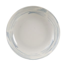 Plato Hondo Azul-Blanco Porcelana 21 X 21 X 5 cm